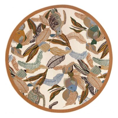 Tapis d'extérieur rond Dori Papaye 160 cm