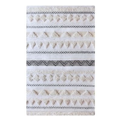Tapis de salon Lenity laine Ivoire