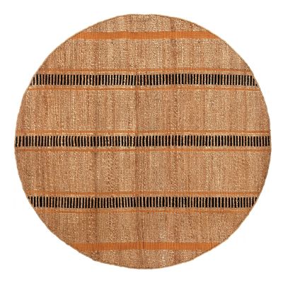 Tapis de salon rond Eden jute Ocre 160 cm