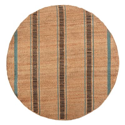 Tapis de salon rond Eden jute Quartz 160 cm