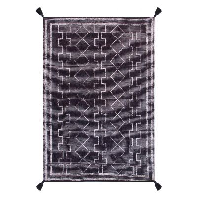 Tapis de salon Gimie Charbon/ivoire