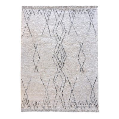 Tapis de salon Crimble Ivoire/charbon 160 x 230