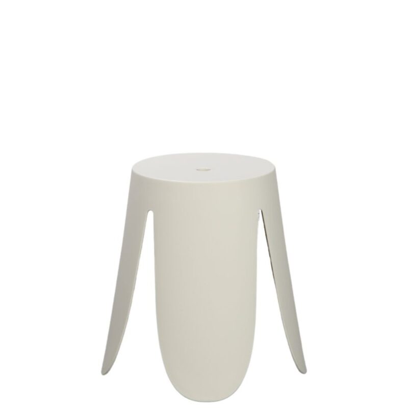 Pouf extérieur blanc Gardenia Athezza — polypropylène blanc, résistant UV, H45 cm