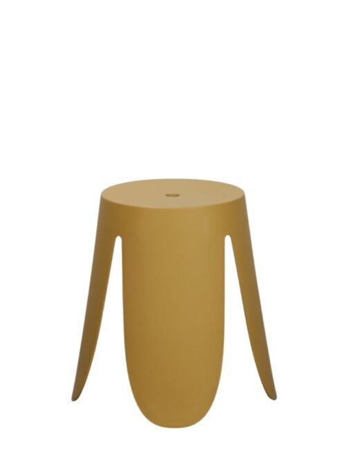 Pouf extérieur moutarde Gardenia Athezza — polypropylène moutarde, résistant UV, H45 cm