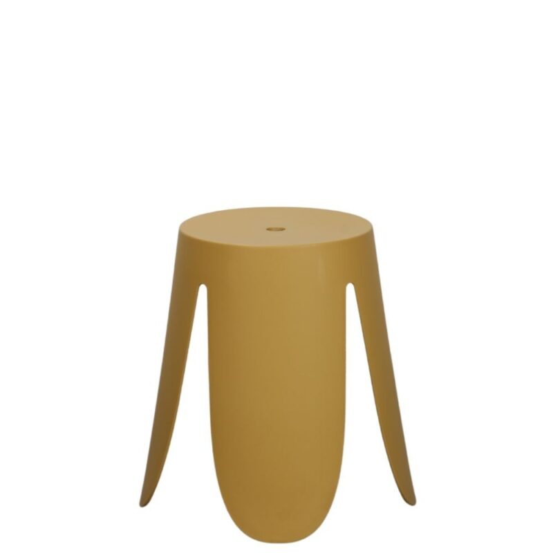 Pouf extérieur moutarde Gardenia Athezza — polypropylène moutarde, résistant UV, H45 cm