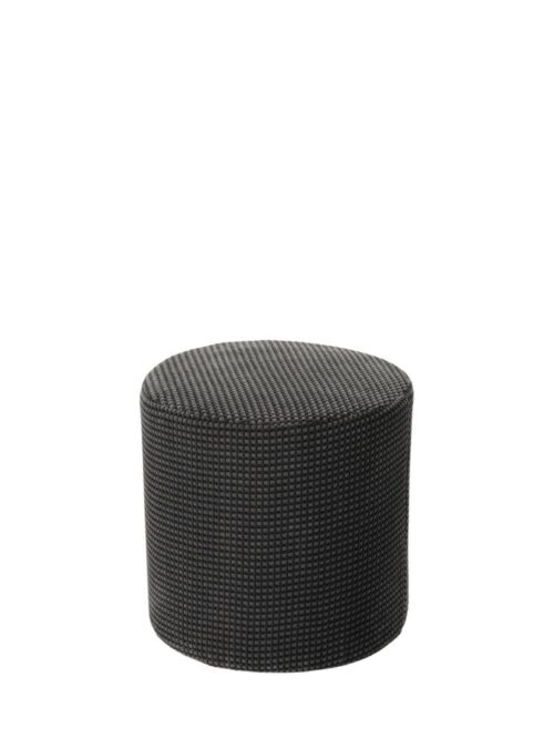 Pouf Velours Anthracite Livia — Athezza