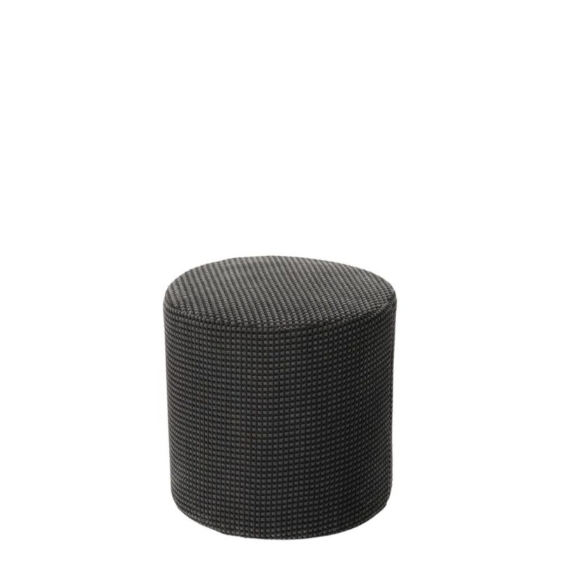 Pouf Velours Anthracite Livia — Athezza
