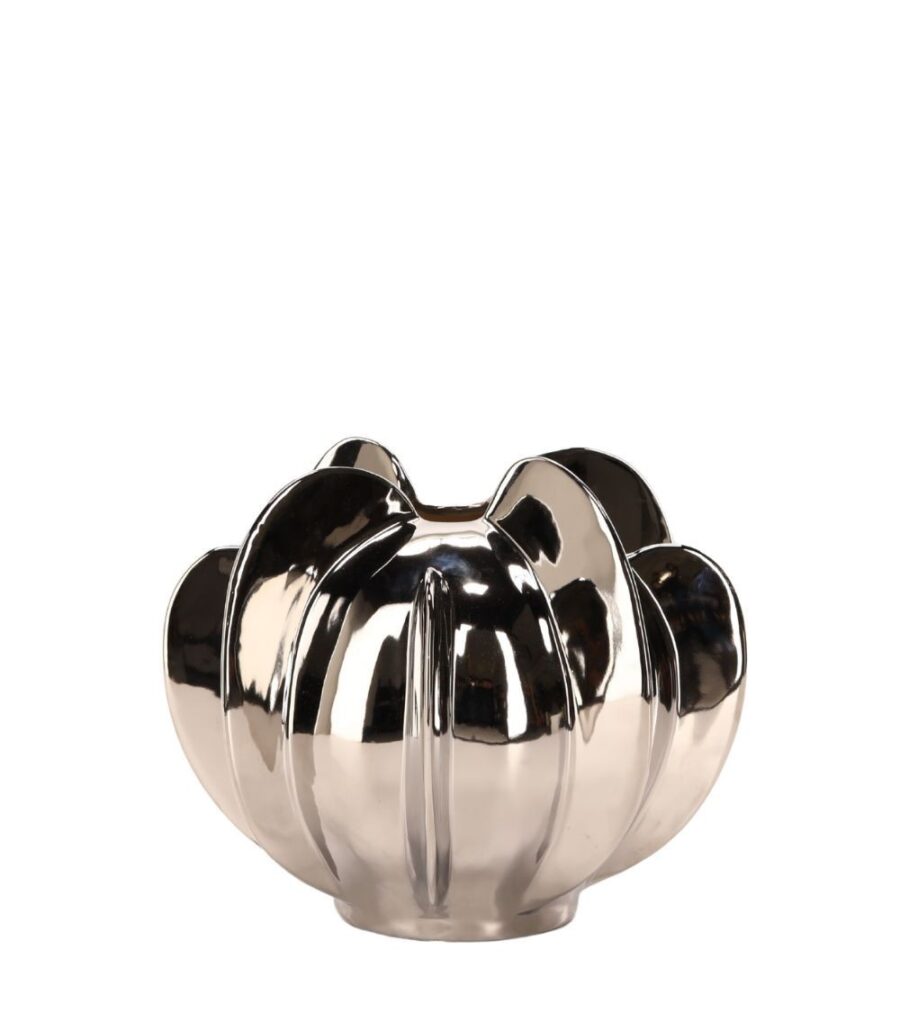 Vase Remo Chrome L Grès Athezza