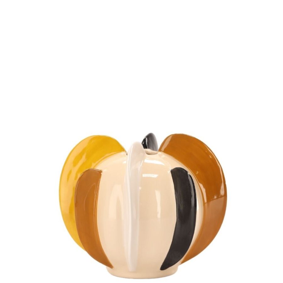 Vase Remo Noir XL Jaune Grès Athezza