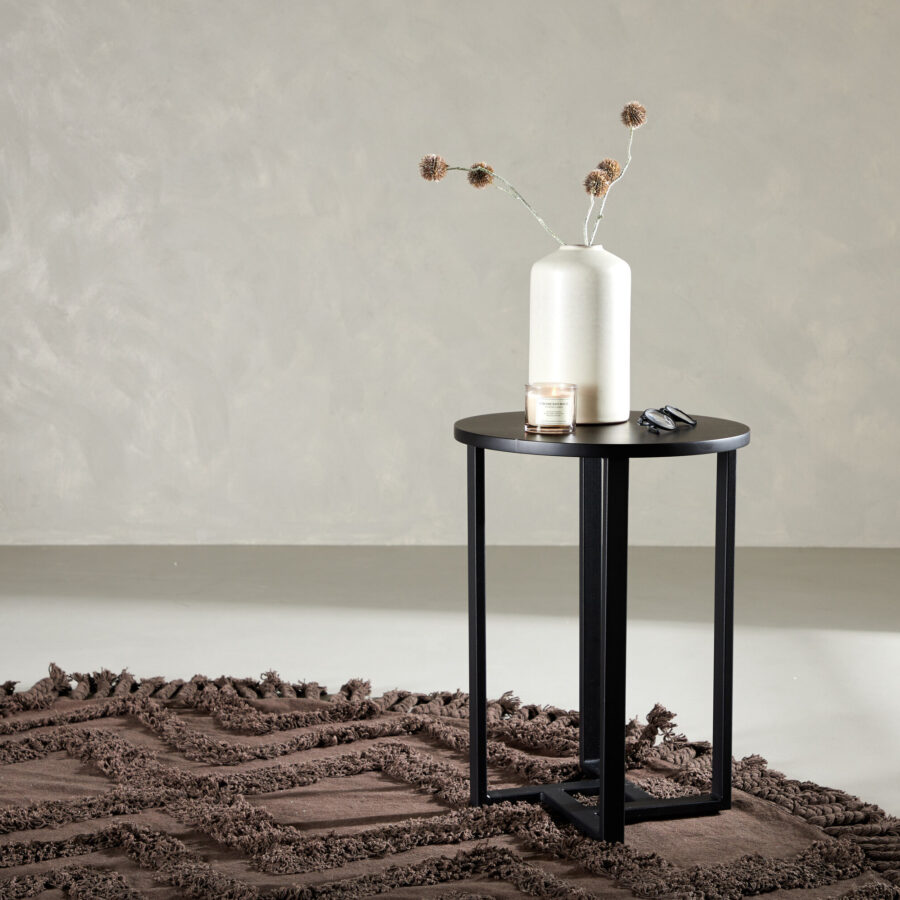 Table d'appoint Lawton - 55x 40 cm - Noir