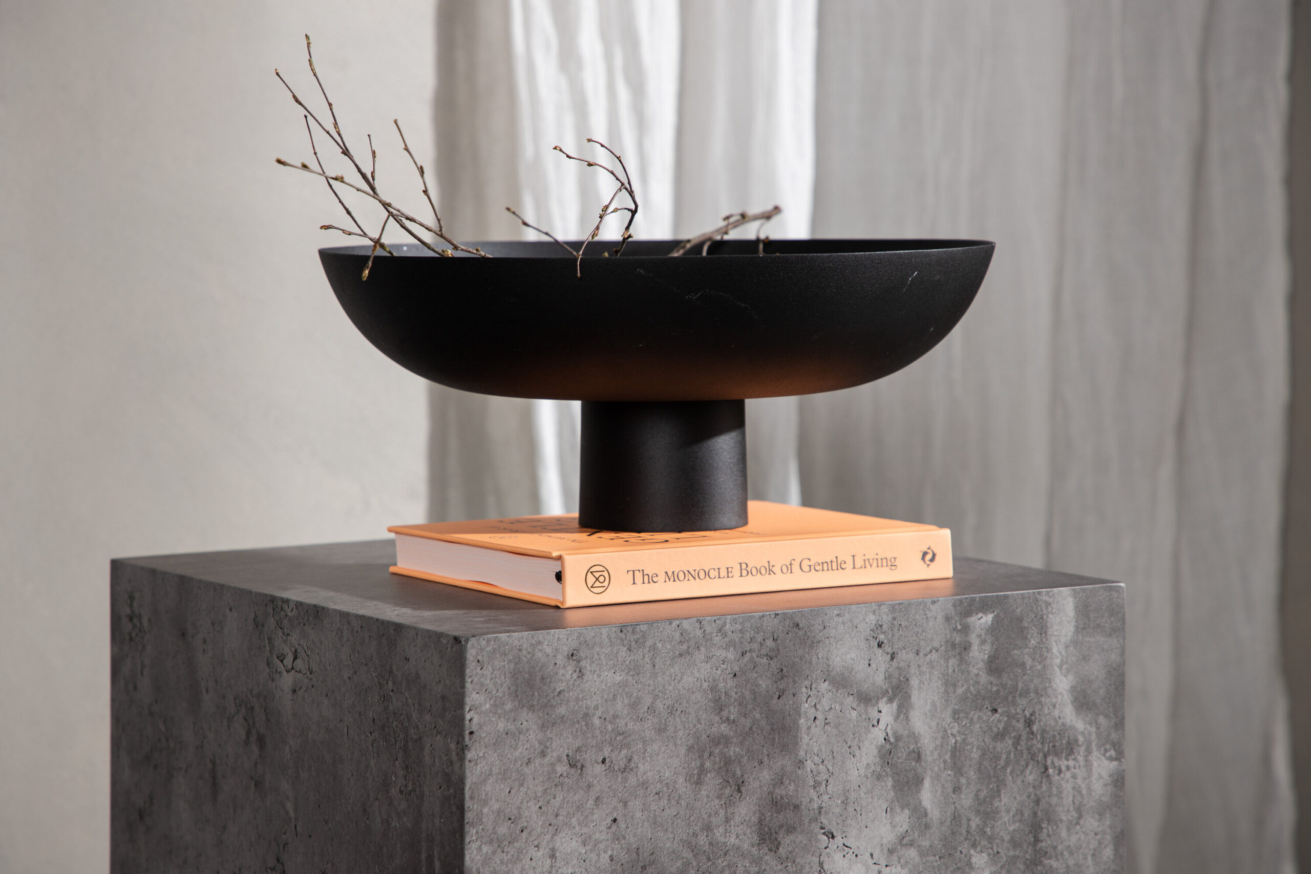 Table basse York haute - Gris / Aspect marbre – Image 2