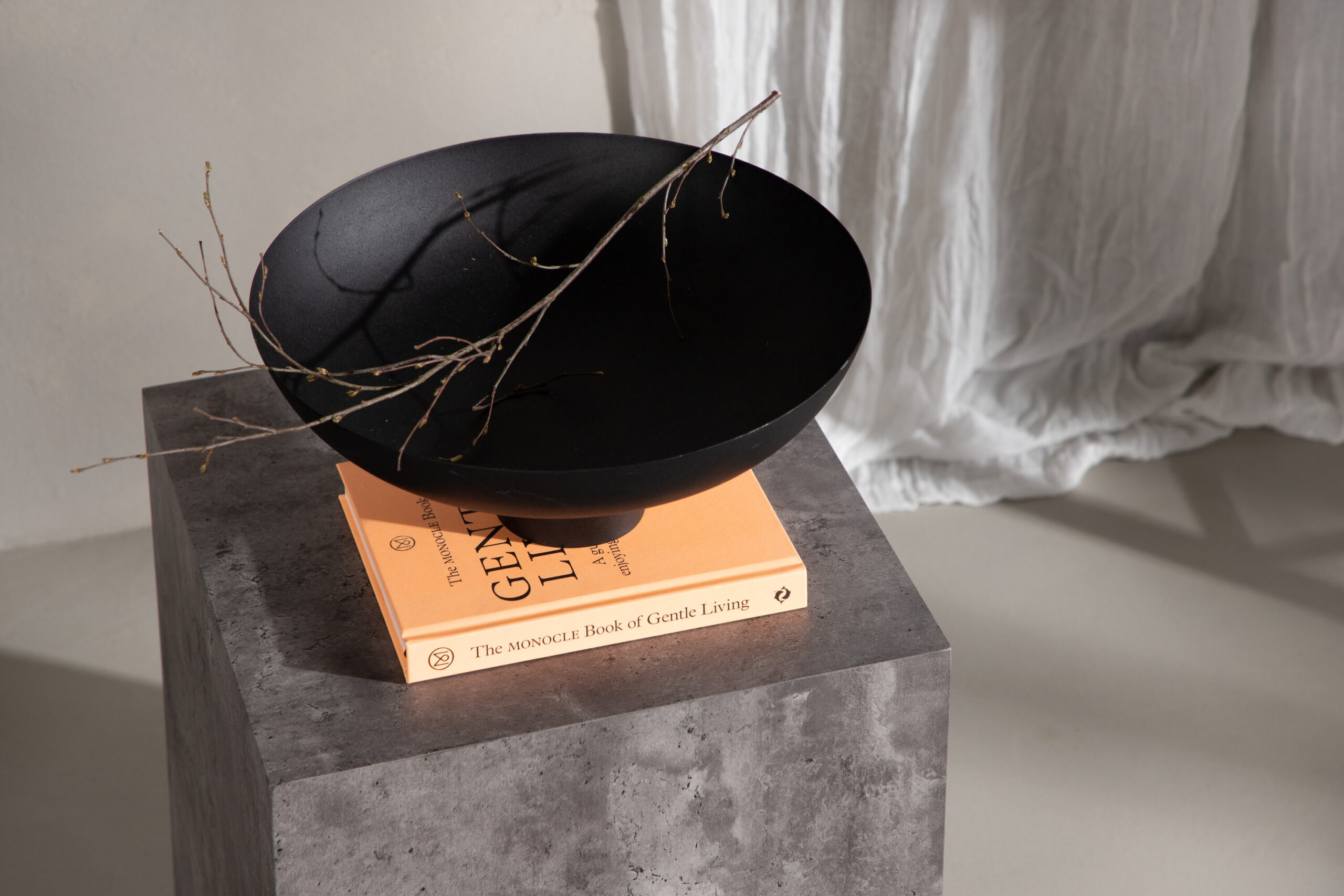 Table basse York haute - Gris / Aspect marbre – Image 3