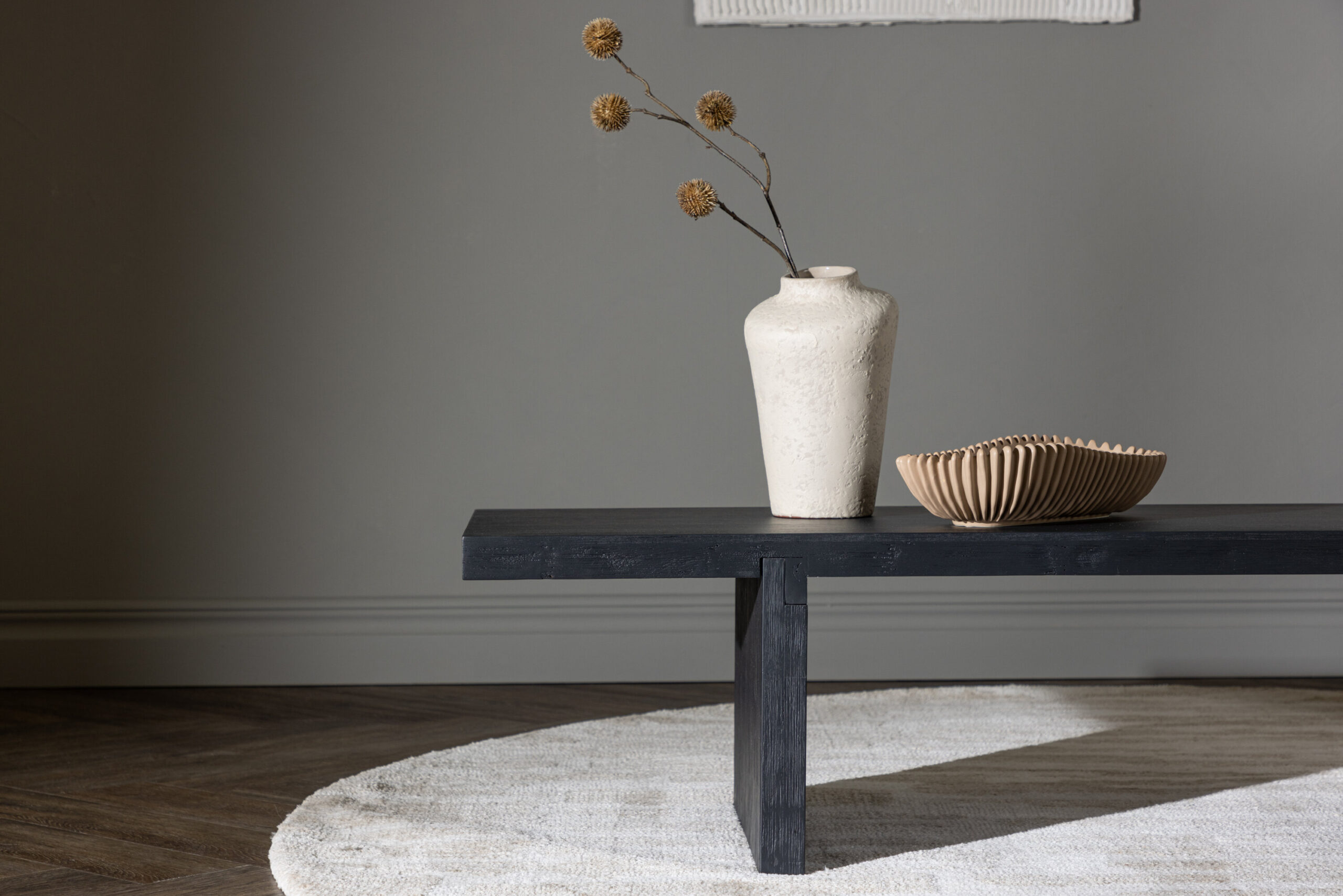 Table basse Yakunik - Aspect Hévéa / noir – Image 2