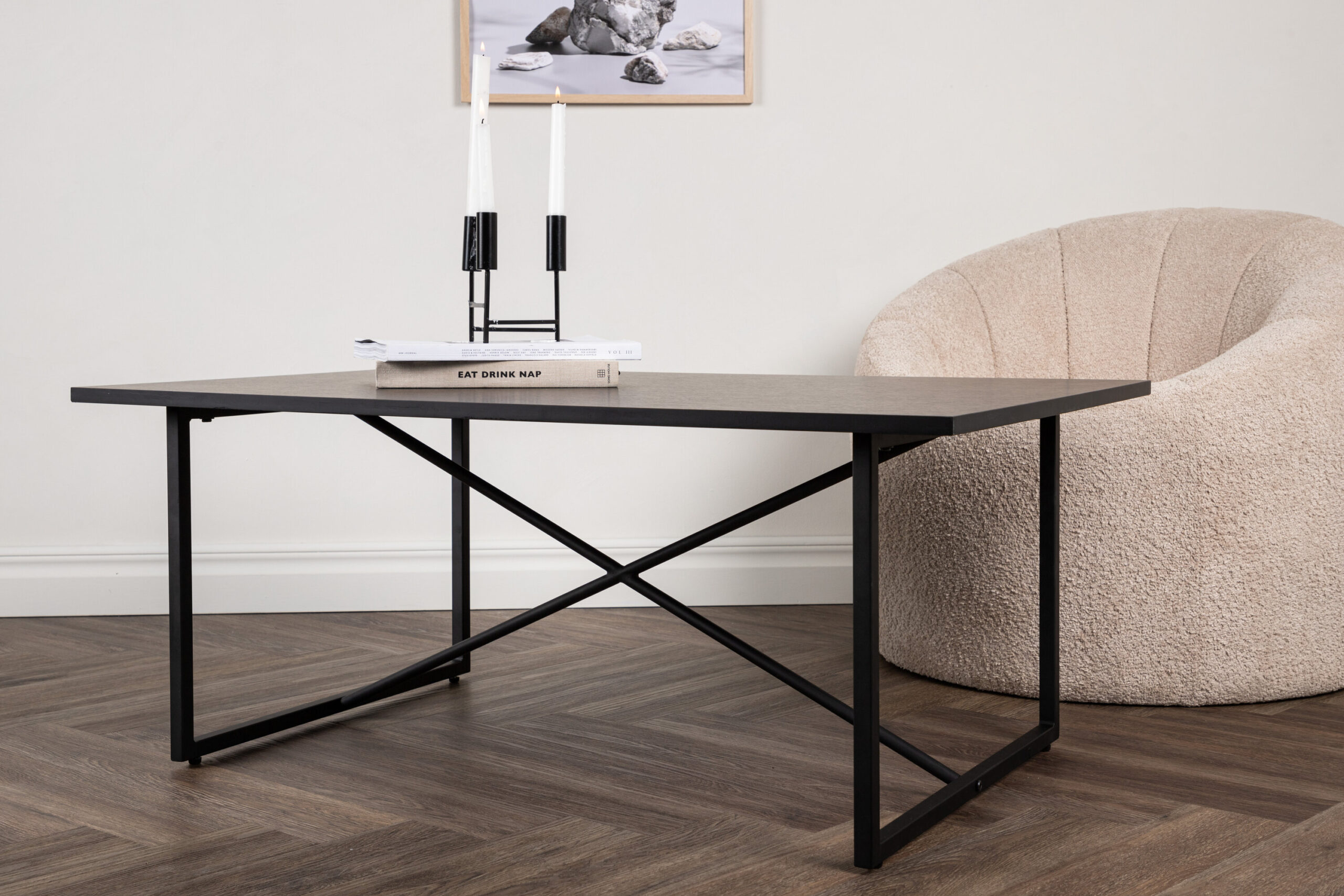 Table basse Pryor - Noir / noir