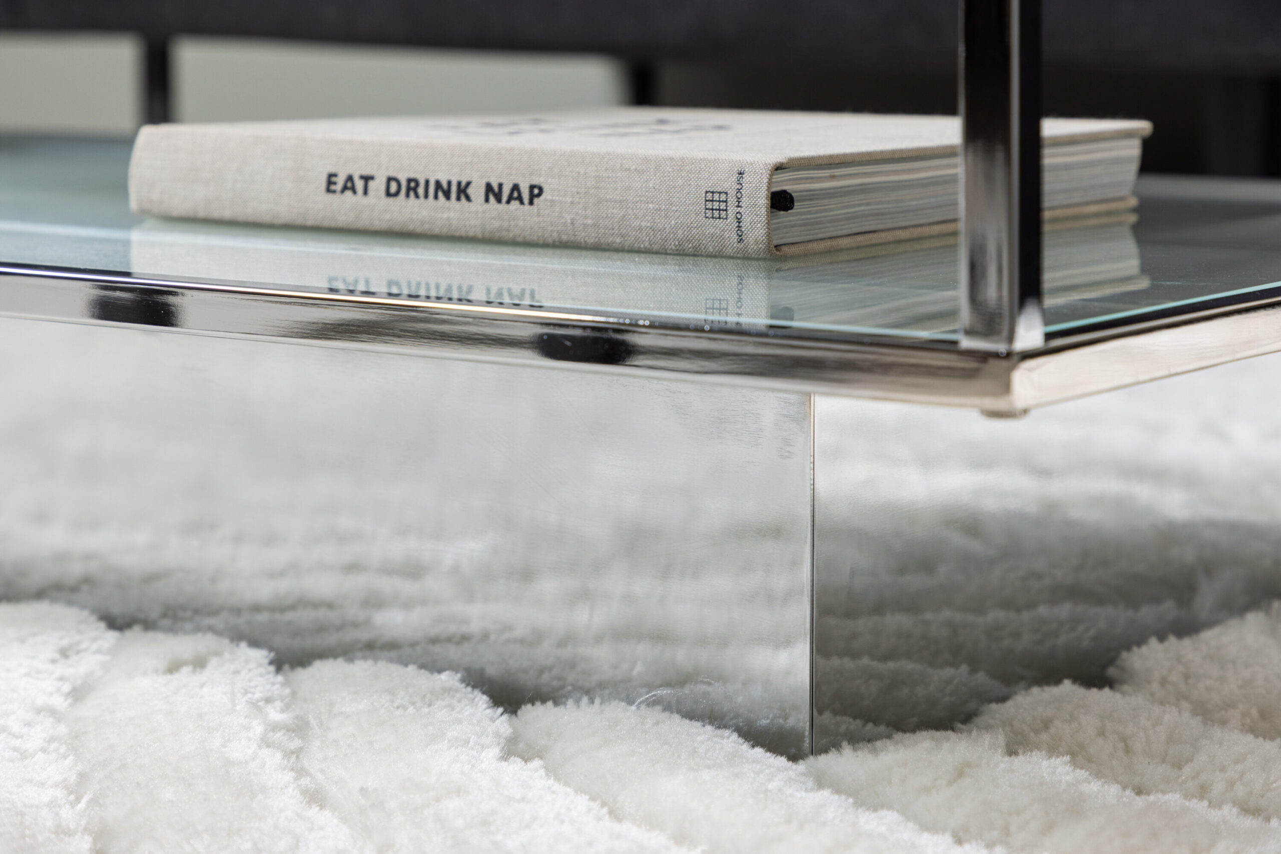 Table basse Maglehem - Chrome argent / Verre transparent – Image 3