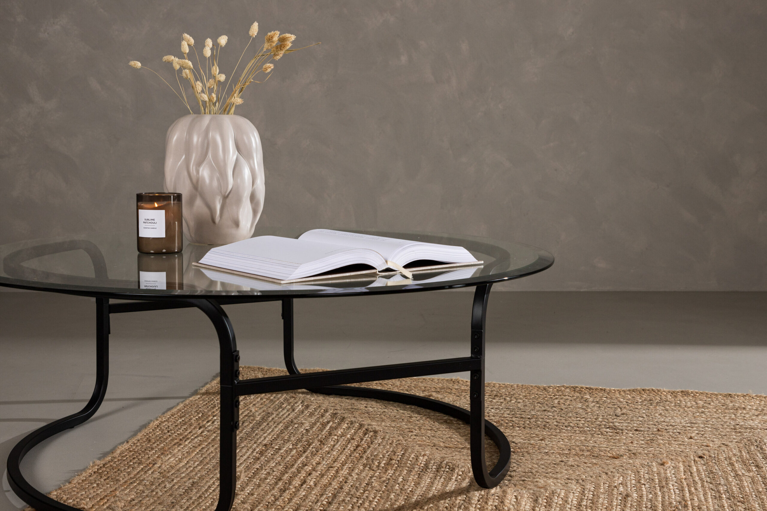 Table basse Lomma - Noir / Verre transparent – Image 3