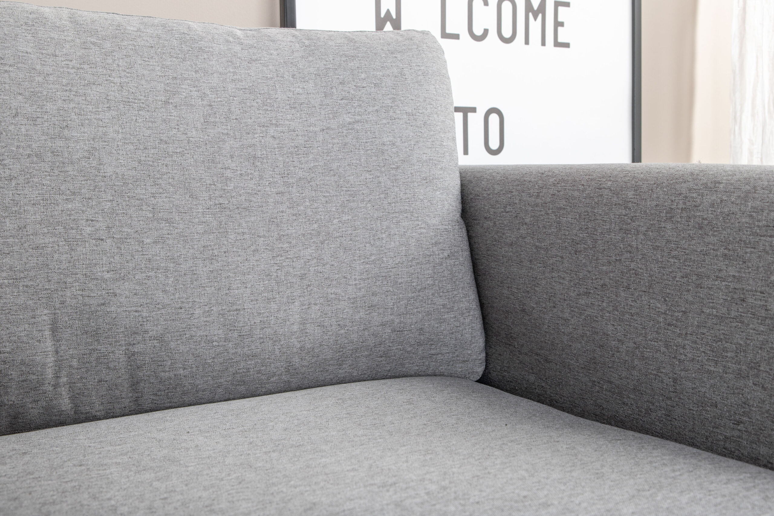 Fauteuil Zoom - Tissu gris acier et pieds noirs – Image 6