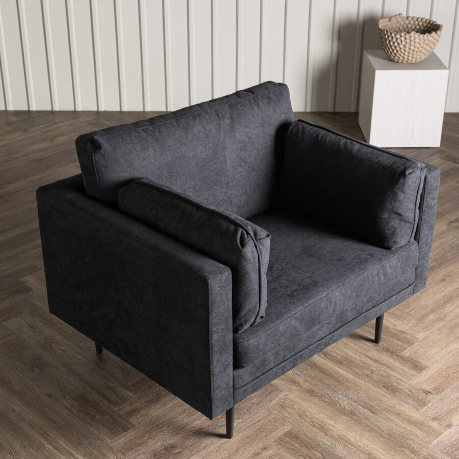 Fauteuil Boom - Tissu noir