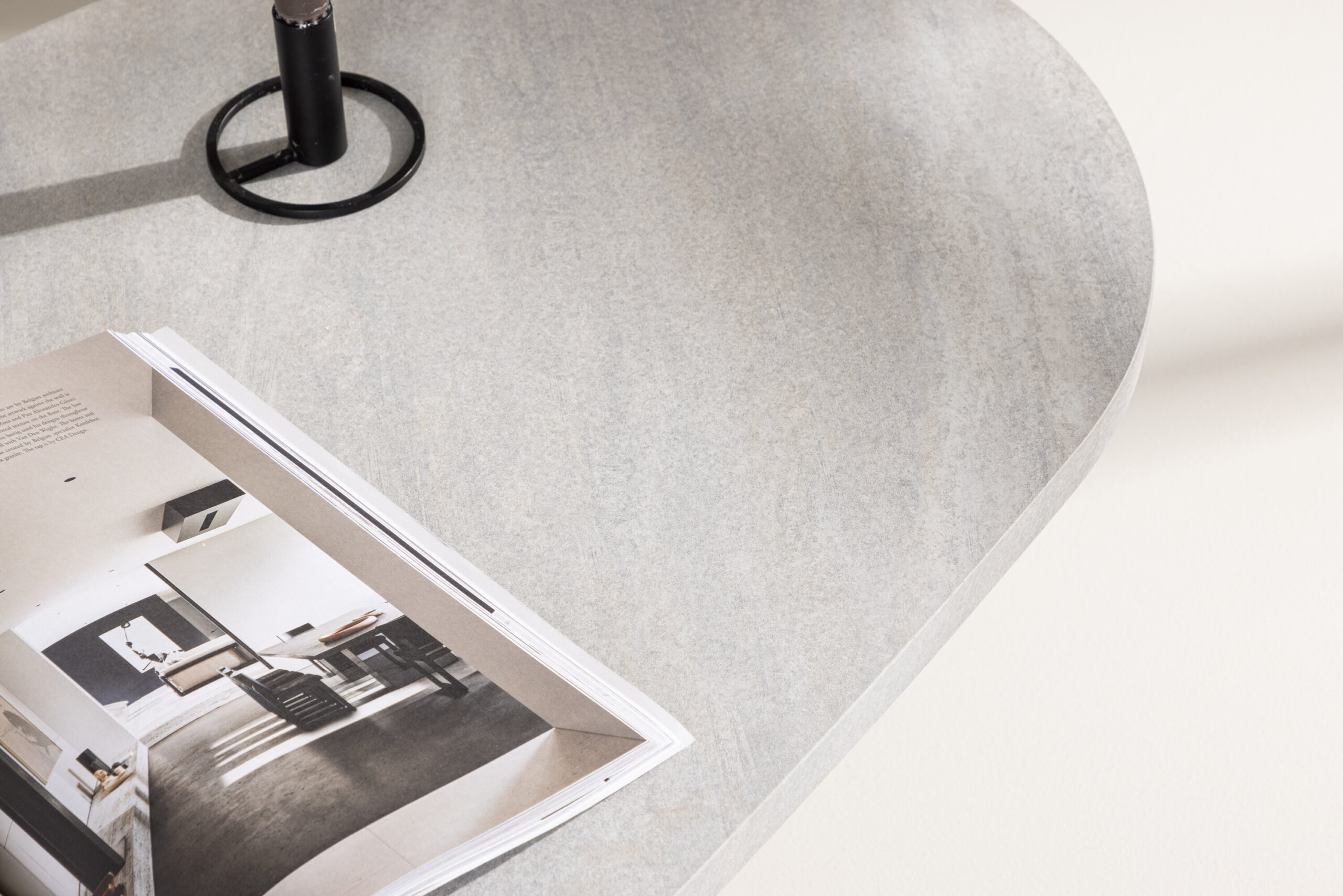 Table basse Grönvik - 130x65 cm - Moka / Aspect béton – Image 4