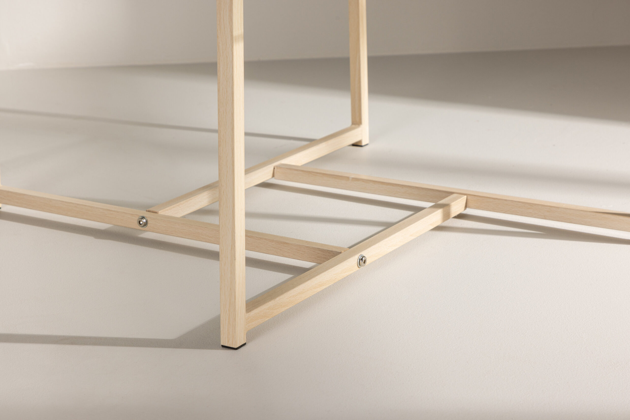 Table basse Hybrid - 80x80 cm - Verre / Naturel – Image 3