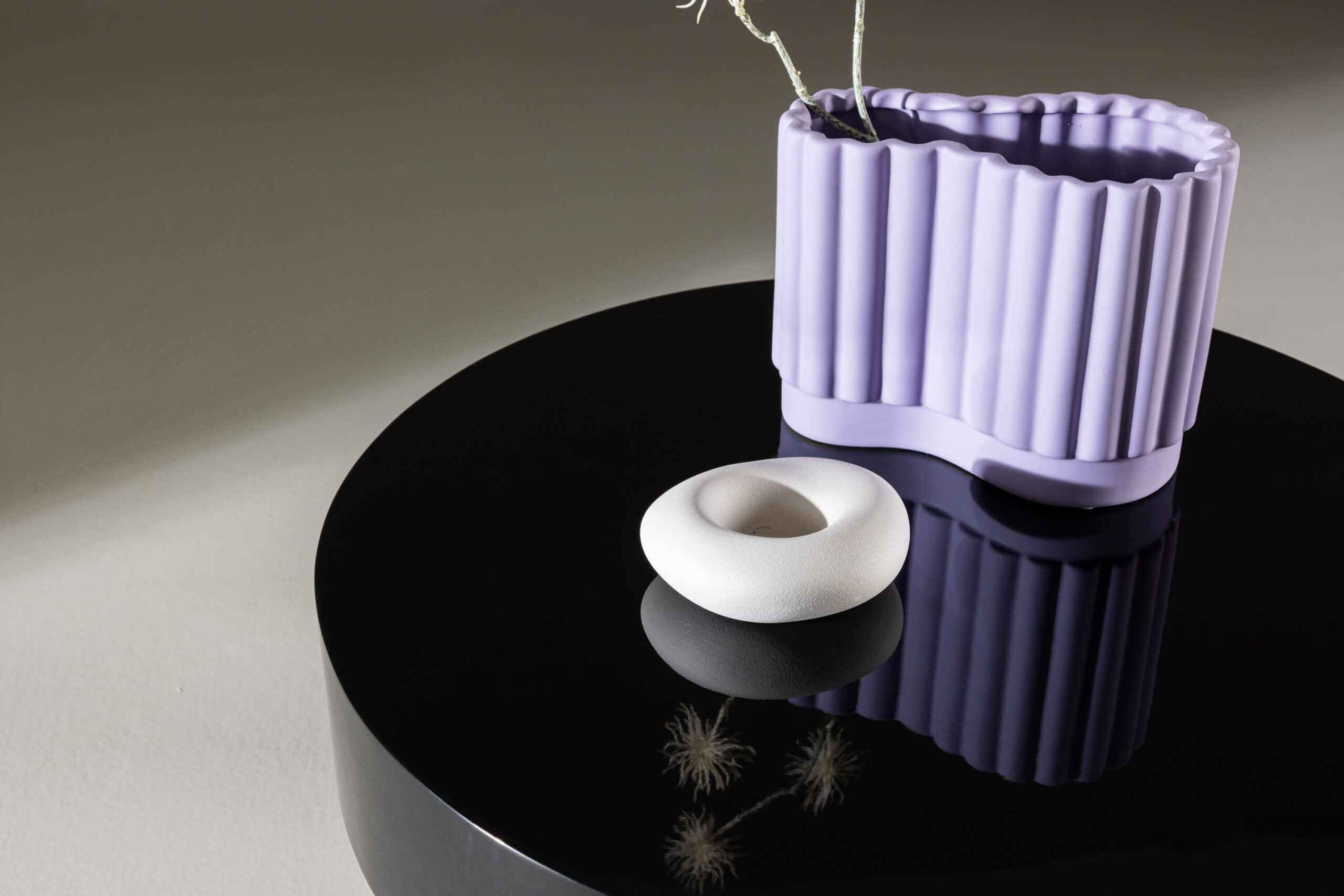 Table basse Varberg - ΓΈ60 cm - Noir brillant β Image 4