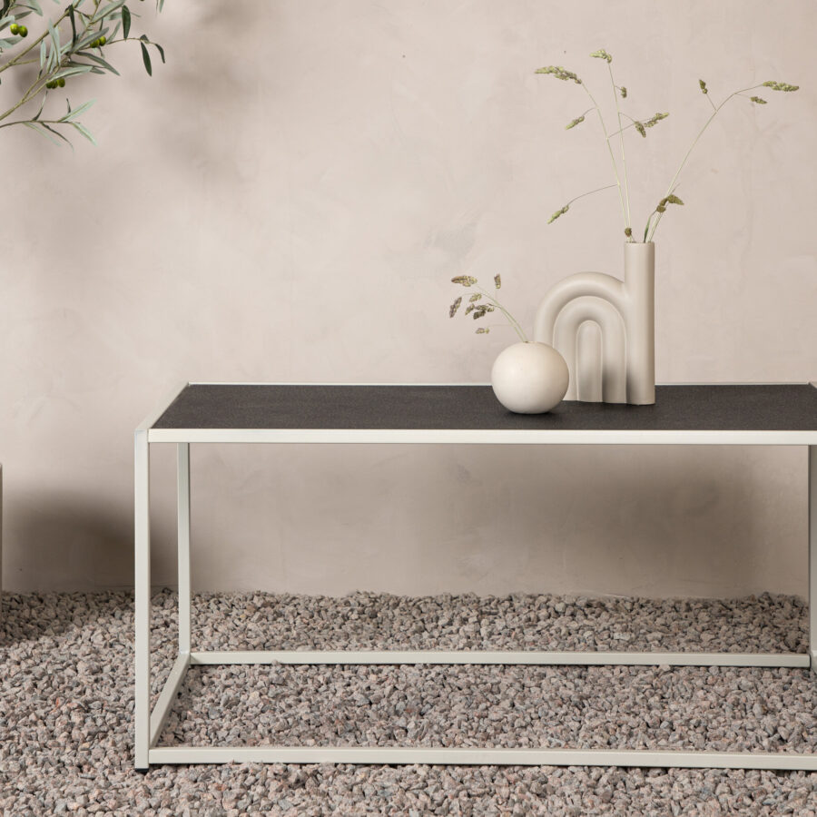 Table basse Siaton - Acier beige - 60x110 cm