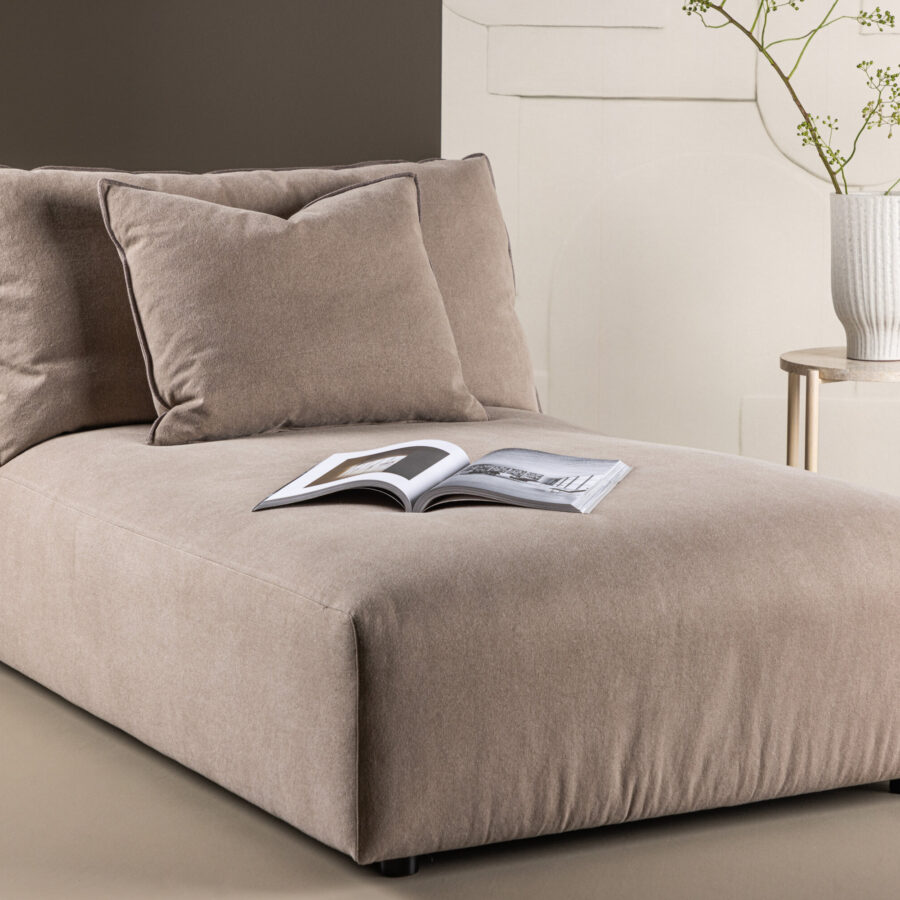 Méridienne Malö – Tissu marron foncé