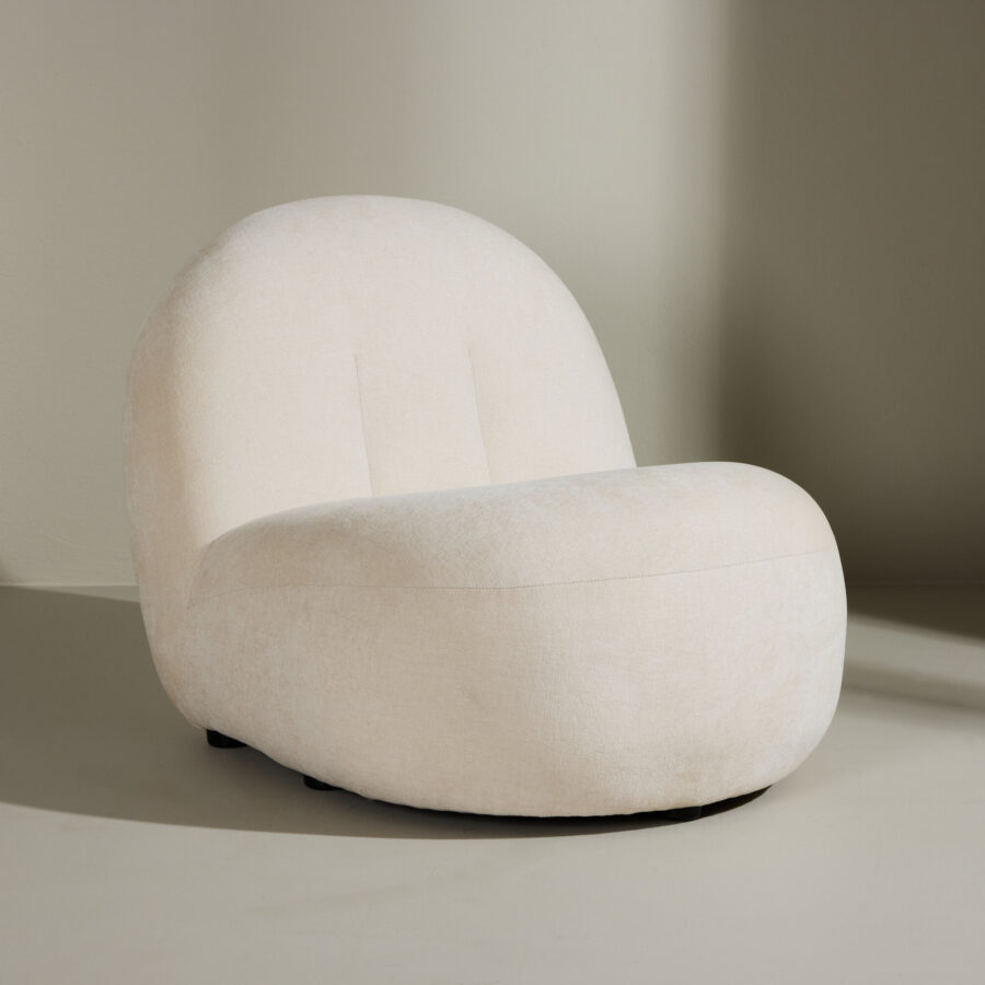 Fauteuil Omaha - Tissu blanc