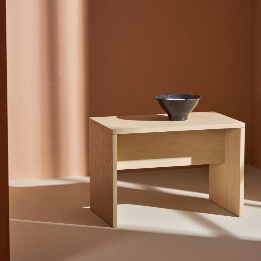 Table d’appoint Juni - Aspect bois blanchi