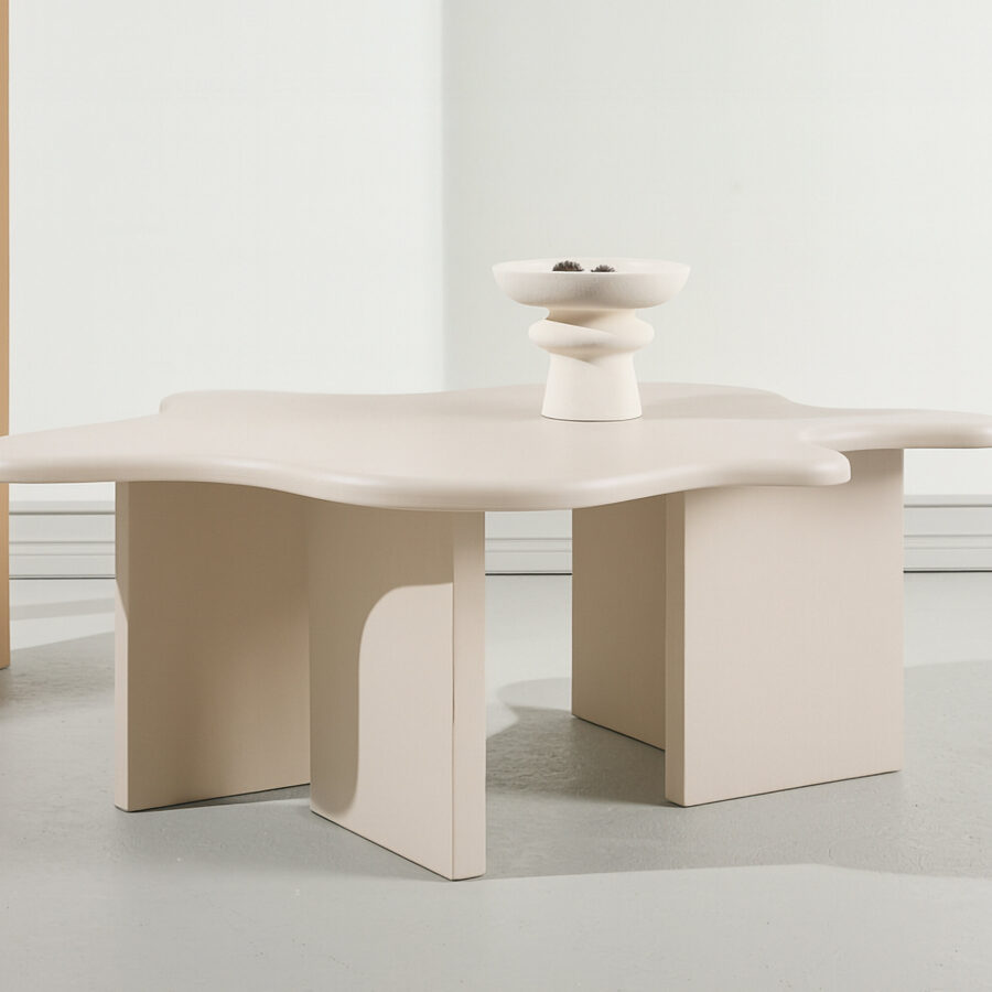 Table basse Flower 116x76 - Beige