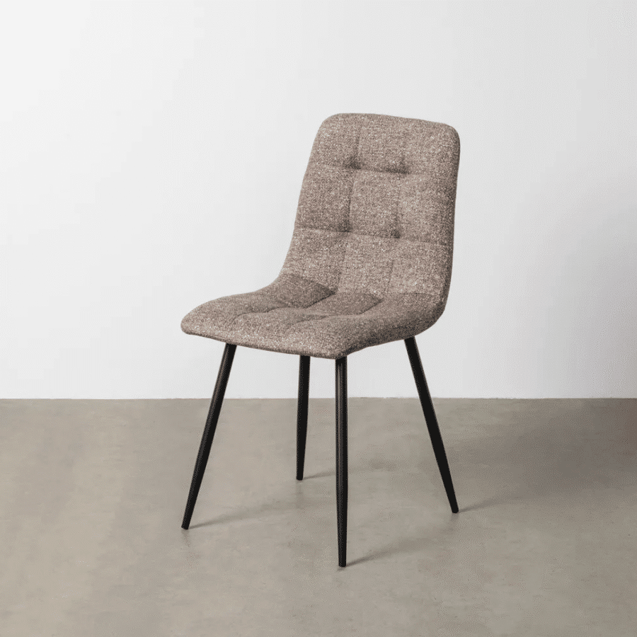 Chaise tissu marbré taupe Olga Ixia