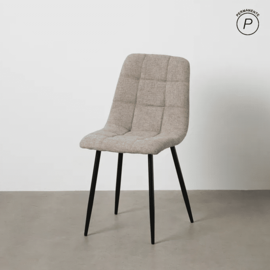 Chaise tissu taupe Balka Ixia
