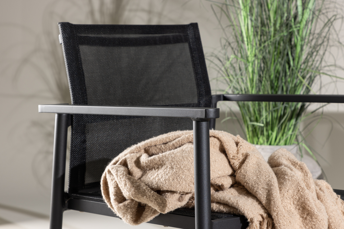 Mobilier lounge de jardin en aluminium noir Break – Image 4