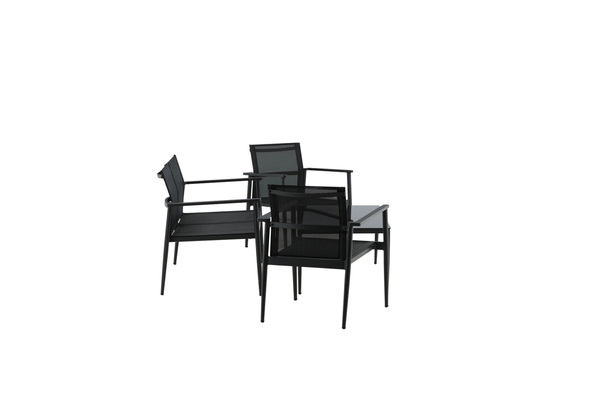 Mobilier lounge de jardin en aluminium noir Break – Image 6