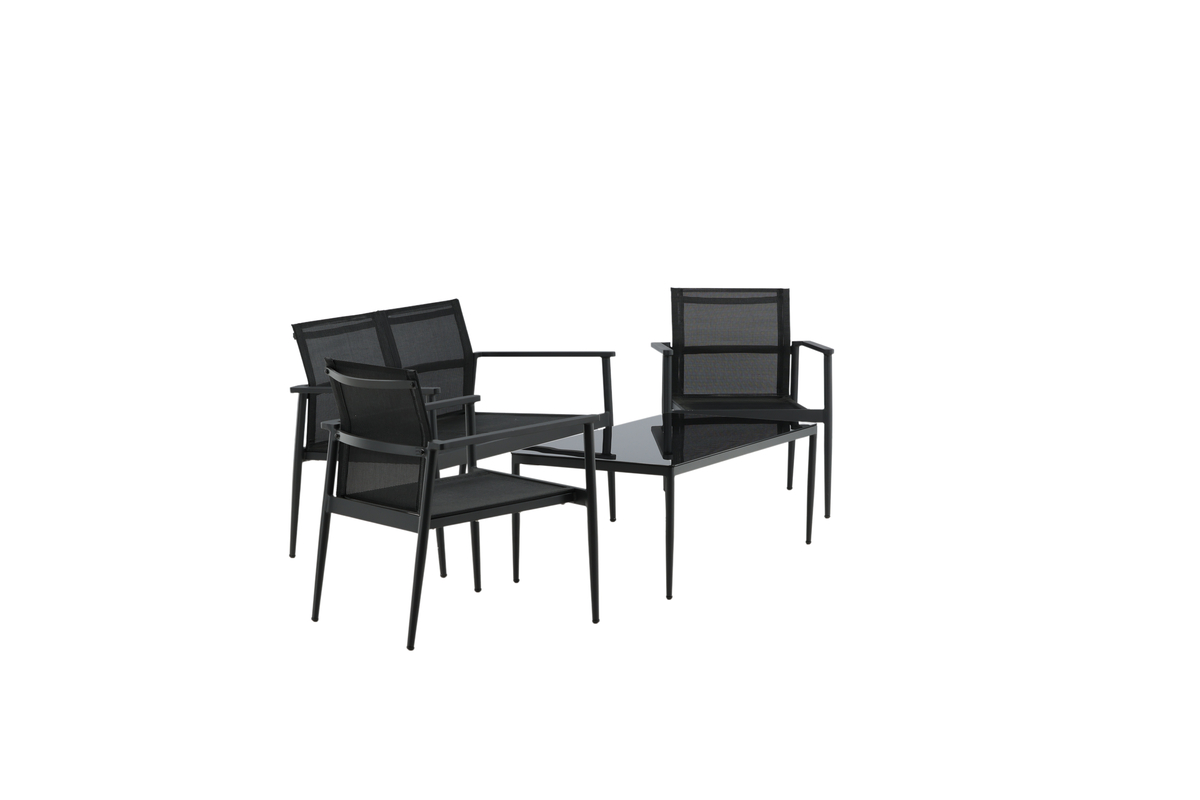 Mobilier lounge de jardin en aluminium noir Break – Image 16