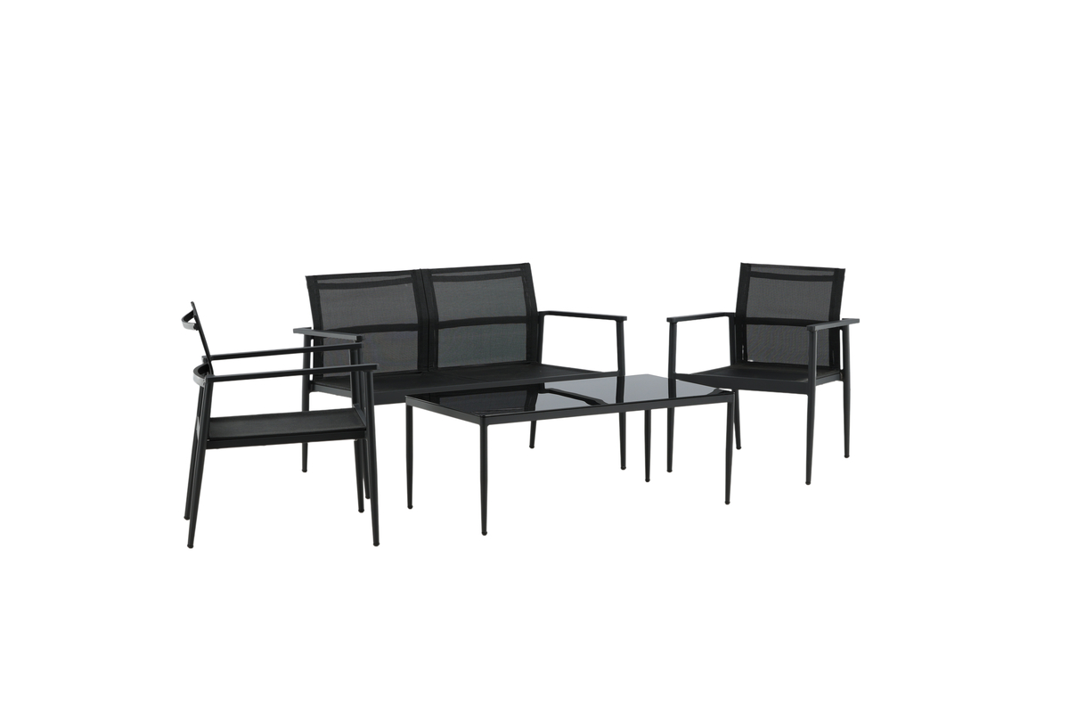 Mobilier lounge de jardin en aluminium noir Break – Image 17