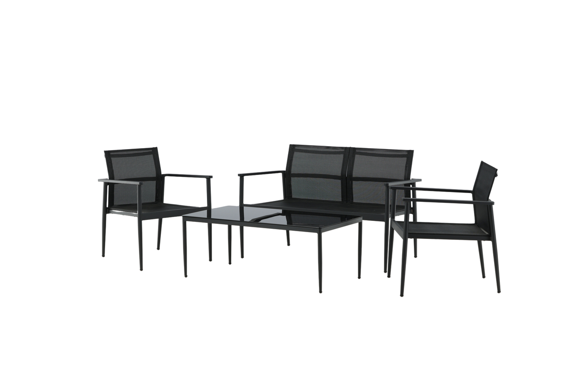 Mobilier lounge de jardin en aluminium noir Break – Image 7