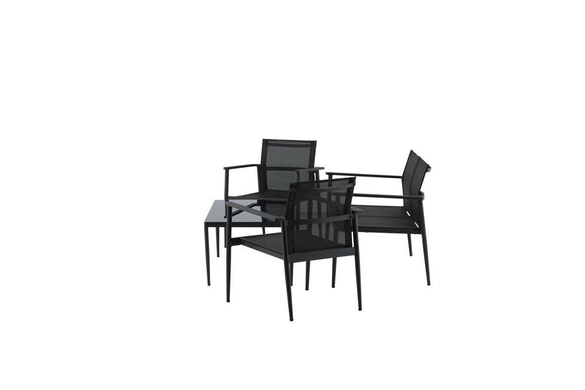 Mobilier lounge de jardin en aluminium noir Break – Image 15