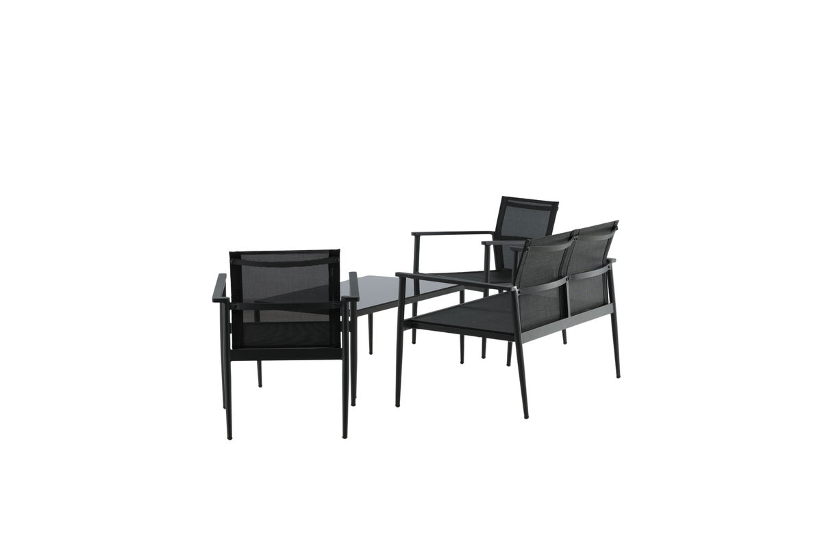 Mobilier lounge de jardin en aluminium noir Break – Image 11