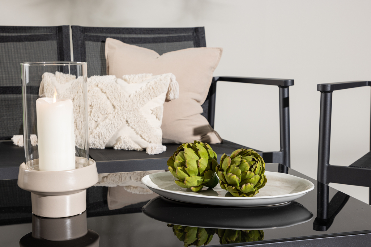 Mobilier lounge de jardin en aluminium noir Break – Image 5