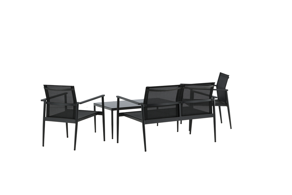 Mobilier lounge de jardin en aluminium noir Break – Image 10