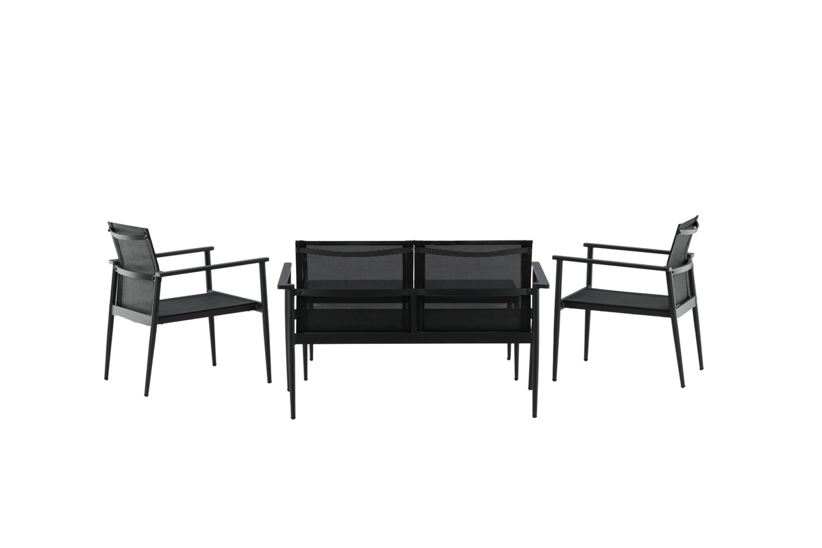 Mobilier lounge de jardin en aluminium noir Break – Image 13