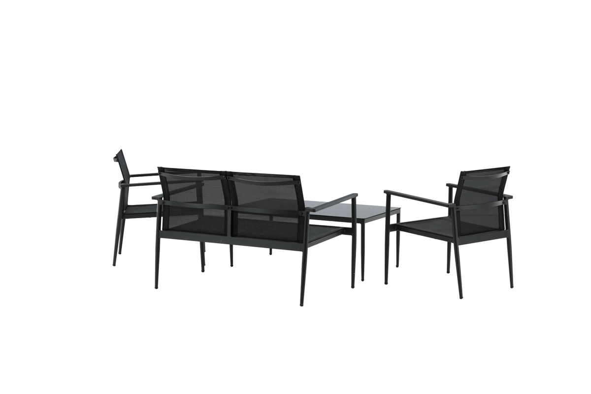 Mobilier lounge de jardin en aluminium noir Break – Image 8