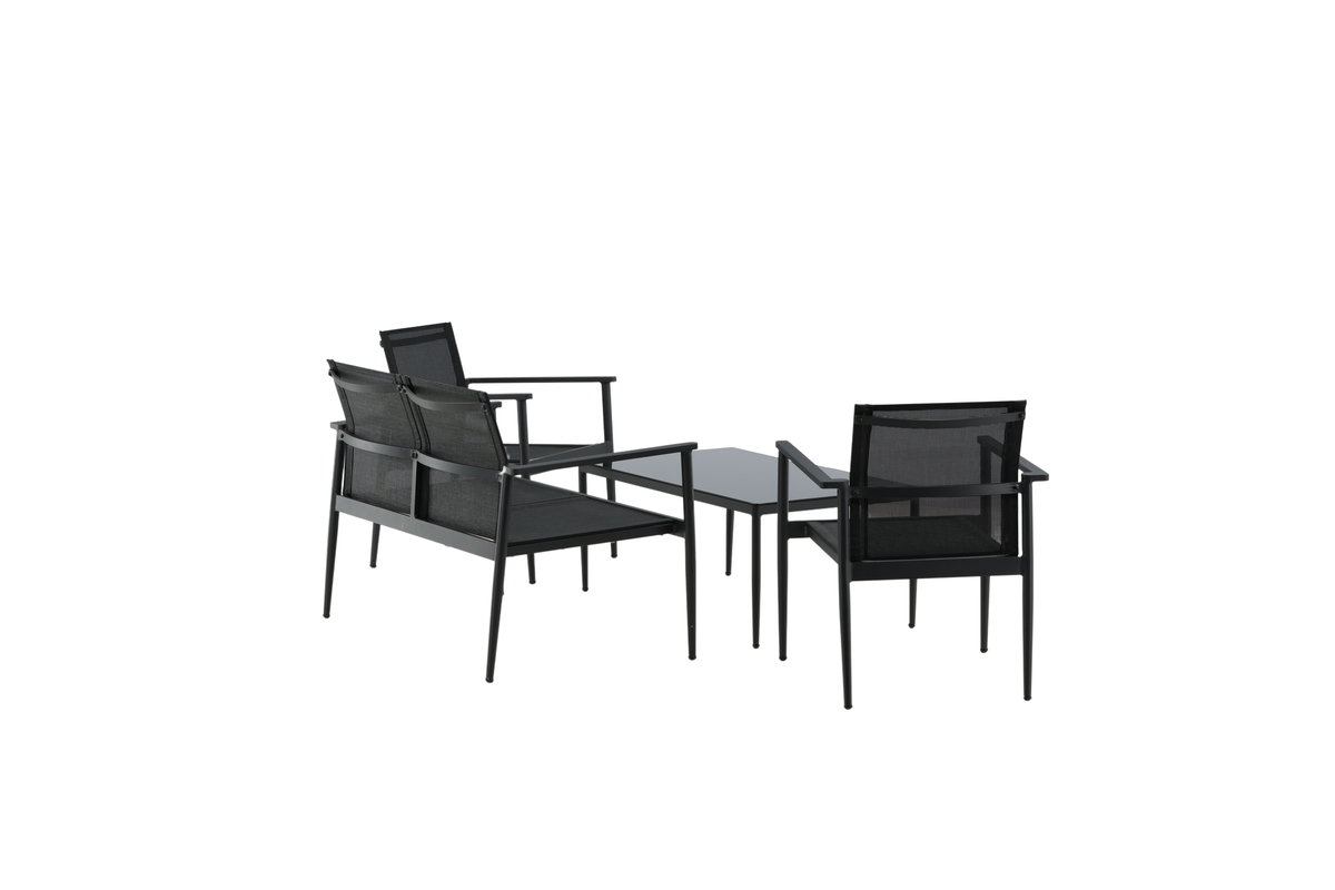 Mobilier lounge de jardin en aluminium noir Break – Image 12
