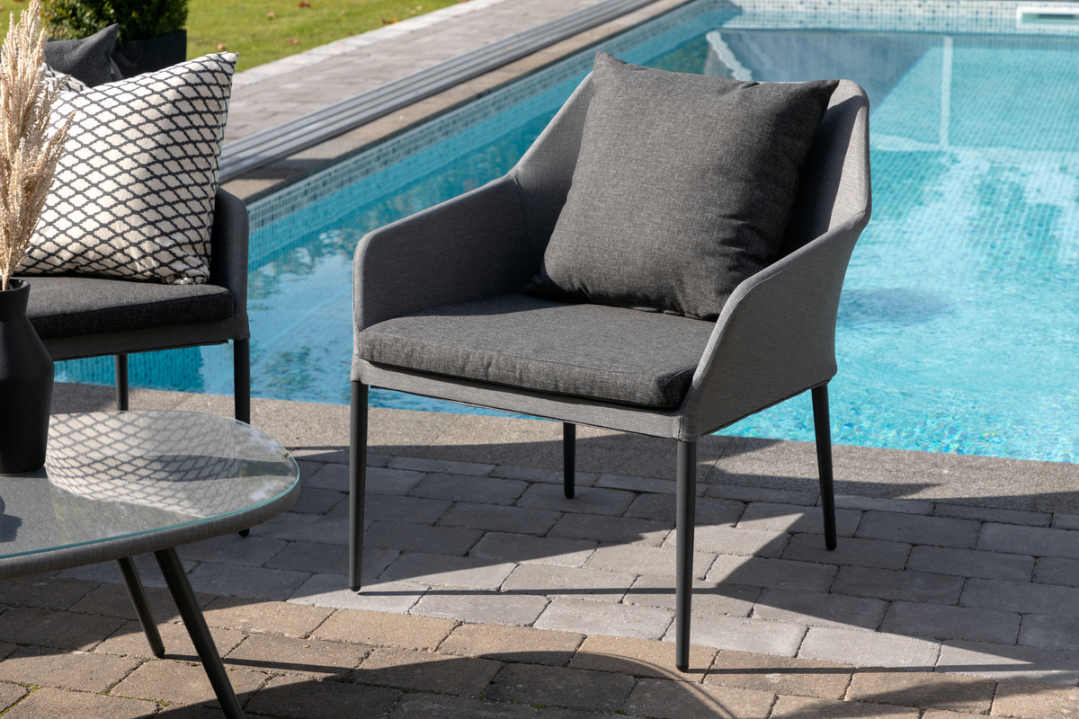 Set de jardin lounge en aluminium gris avec coussins Spoga – Image 12