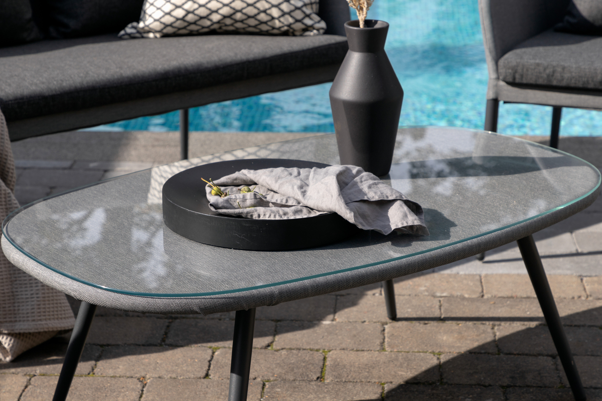 Set de jardin lounge en aluminium gris avec coussins Spoga – Image 13
