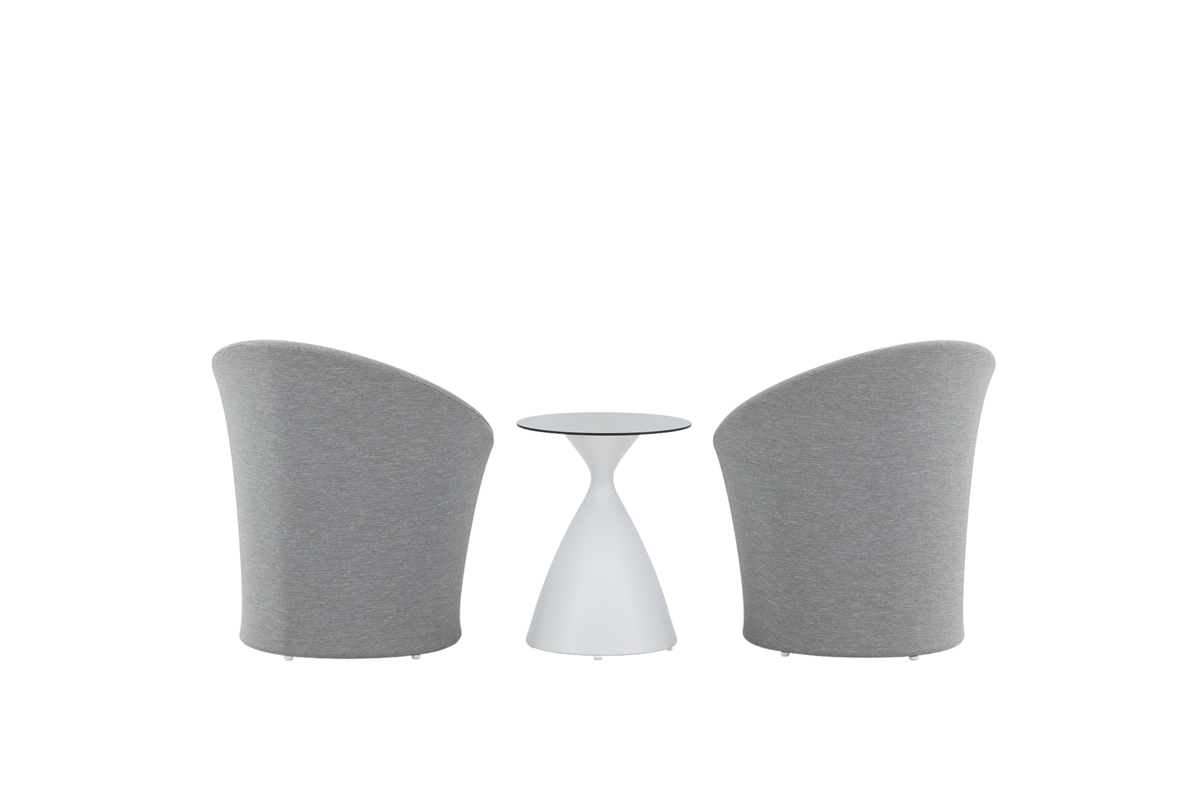 Salon de terrasse en aluminium gris avec coussins Detta – Image 7