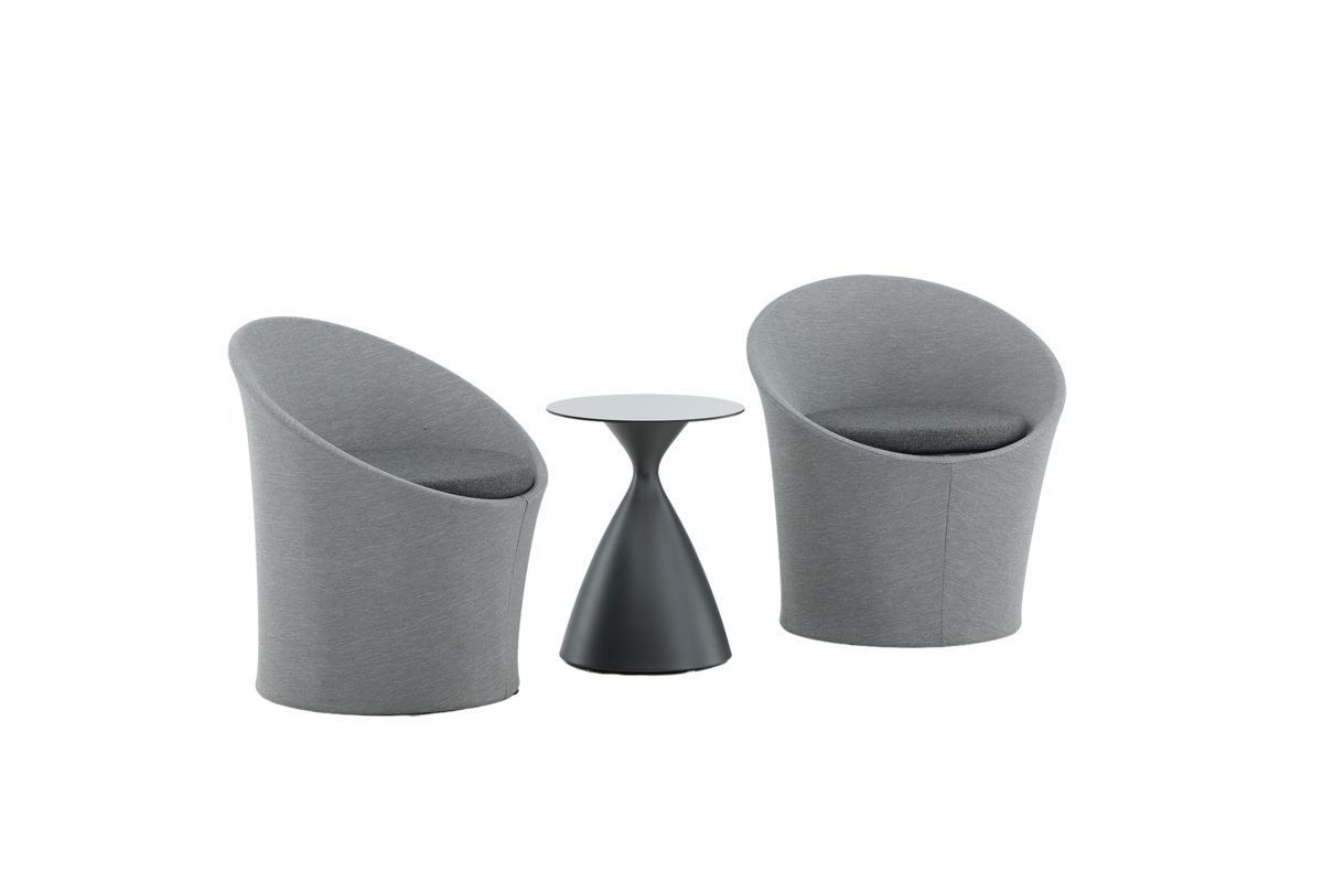 Ensemble salon extérieur en aluminium gris avec coussins Salon Lounge Extérieur – Image 20