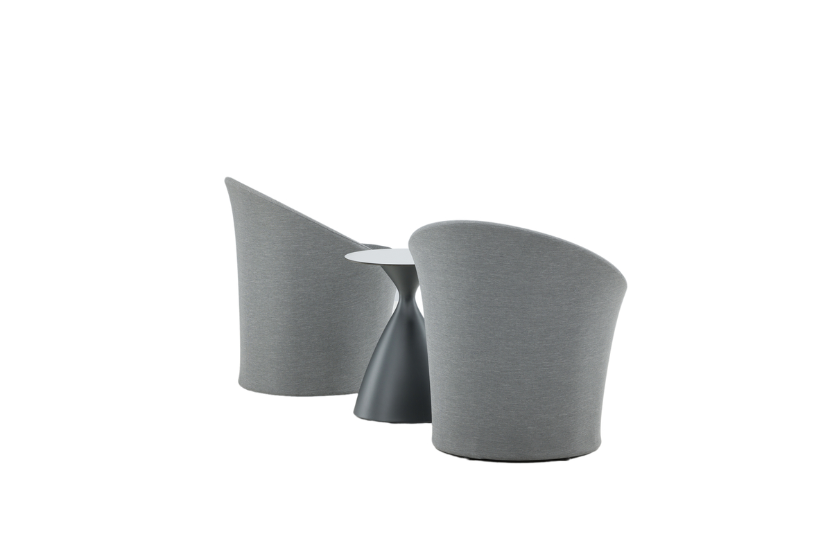 Ensemble salon extérieur en aluminium gris avec coussins Salon Lounge Extérieur – Image 17