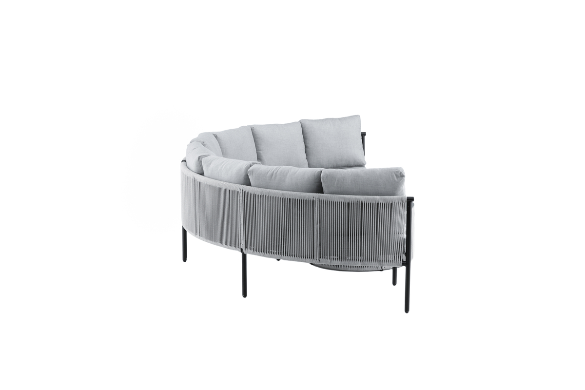 Salon lounge outdoor en aluminium gris avec coussins Virya – Image 5